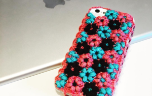 crocheted phone cover