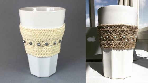 crocheted cup sleeve