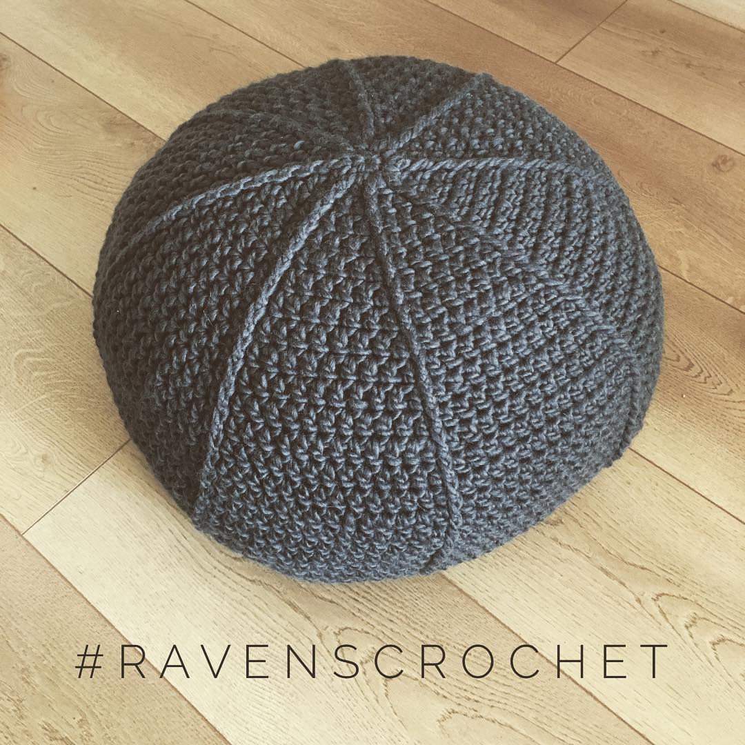 Crocheted floor Pouf