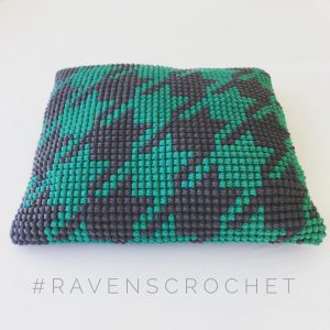 Crocheted cushion