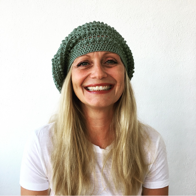 Crocheted slouchy hat