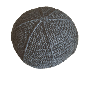 Crocheted-pouf crocheted bolster cushion