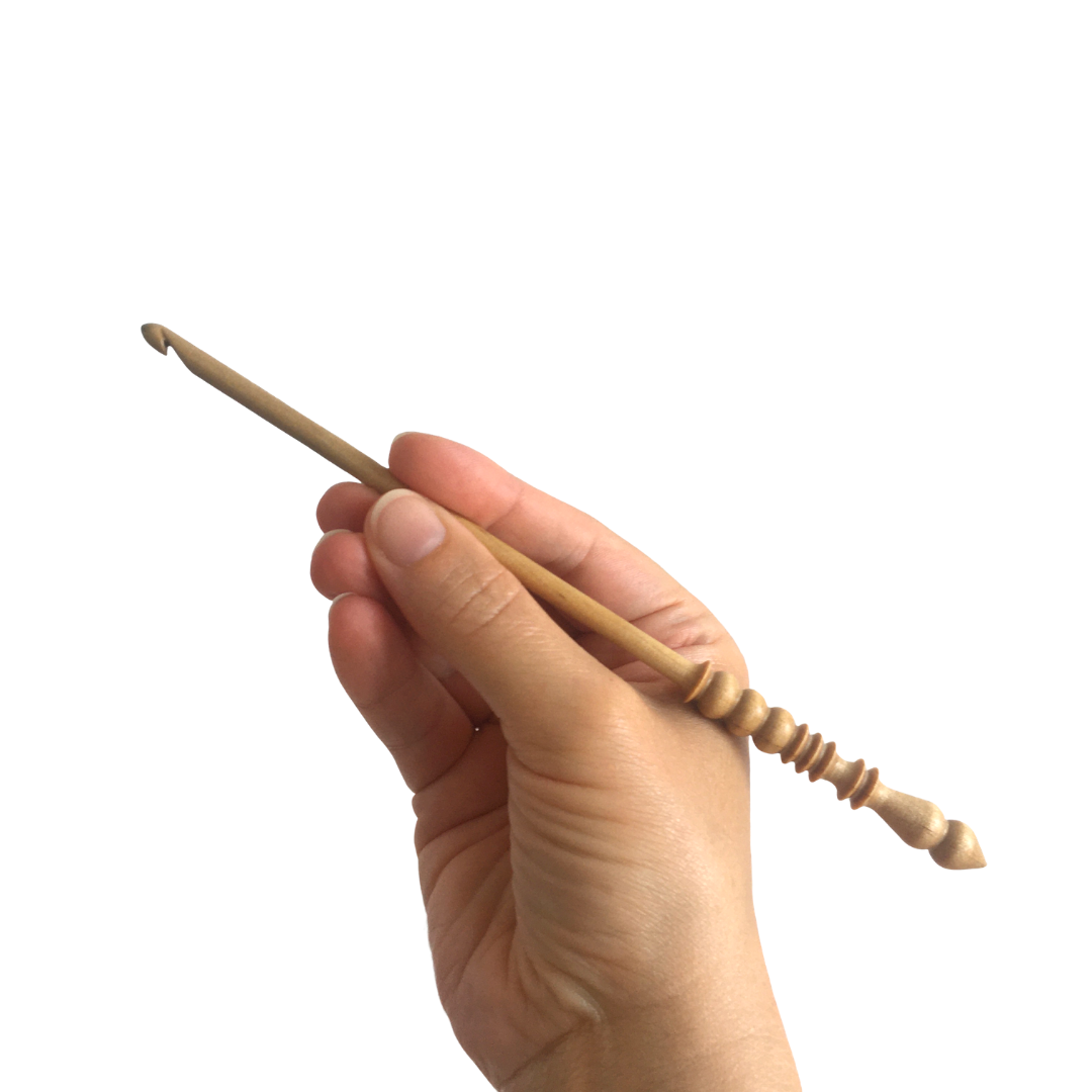 hold crochet hook