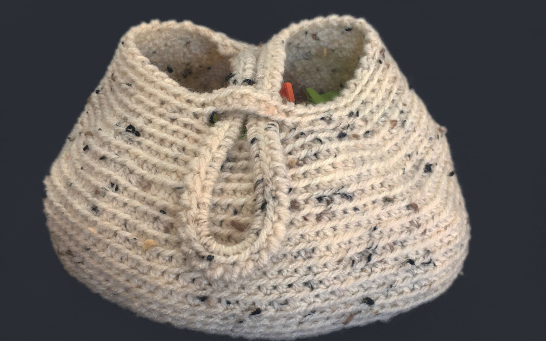 Crocheted Clothes Pin Basket