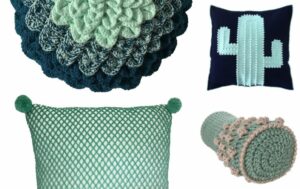 Crocheted Green Cushions